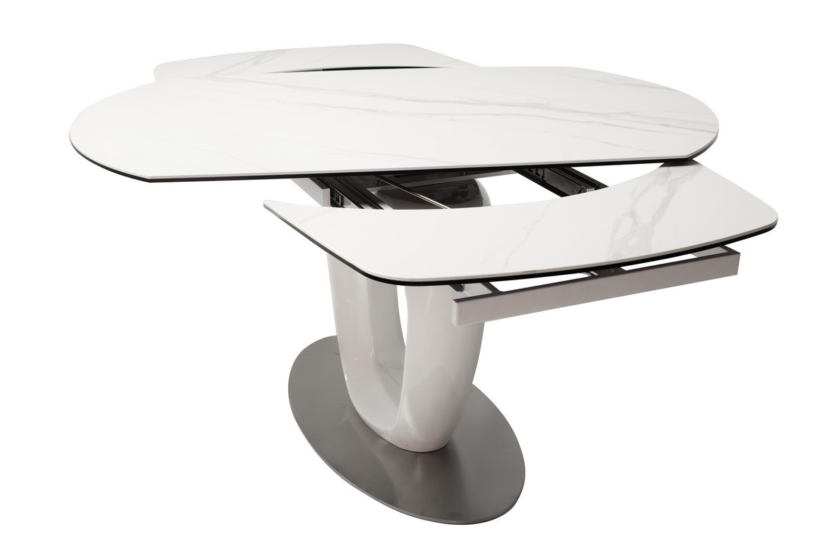 Стол обеденный модерн VTR- TML-825 белый мрамор  + белый