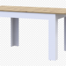Стол обеденный DRS- Флинт белый/дуб артизан 120(170)х80х78  