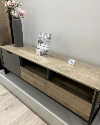 Тумба под телевизор Perfect Home Арден/Arden 1-дверная с 2 ящиками 1D2S/160 Дуб санд гранж/матера