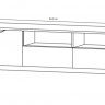 Тумба под телевизор Perfect Home Арден/Arden 1-дверная с 2 ящиками 1D2S/160 Дуб санд гранж/матера