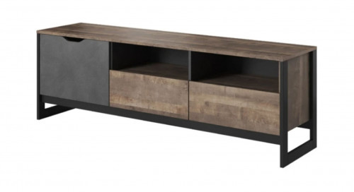 Тумба под телевизор Perfect Home Арден/Arden 1-дверная с 2 ящиками 1D2S/160 Дуб санд гранж/матера