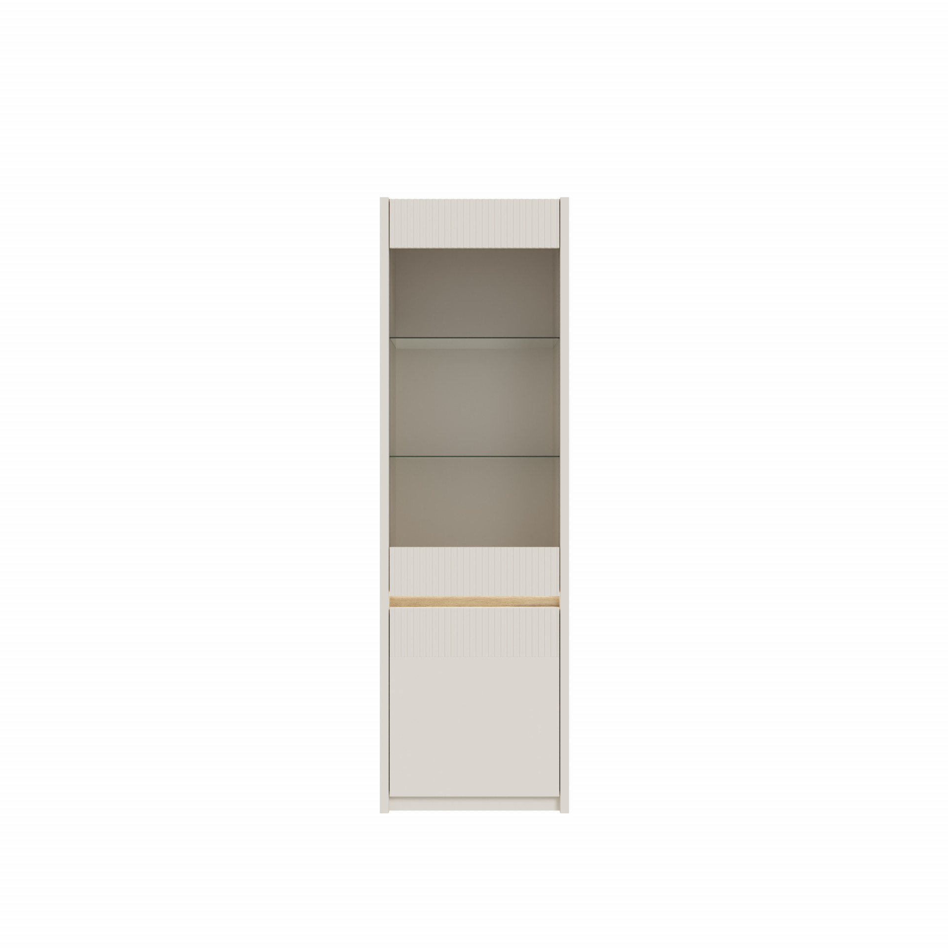 Витрина с освещением Л/П Forte OAK SQUERE OSQV811B песочный