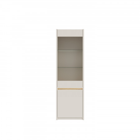 Витрина с освещением Л/П Forte OAK SQUERE OSQV811B песочный