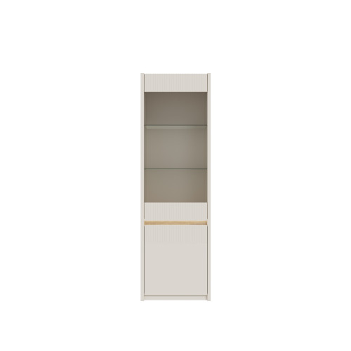 Витрина с освещением Л/П Forte OAK SQUERE OSQV811B песочный