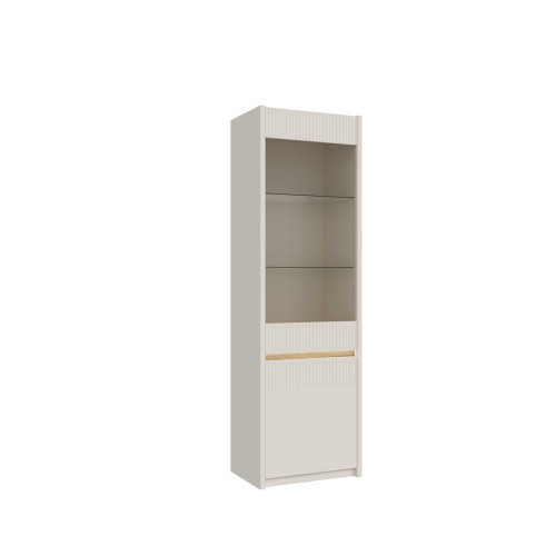 Витрина с освещением Л/П Forte OAK SQUERE OSQV811B песочный
