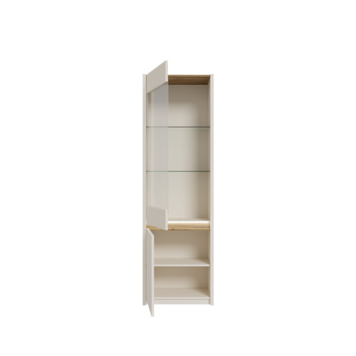 Витрина с освещением Л/П Forte OAK SQUERE OSQV811B песочный