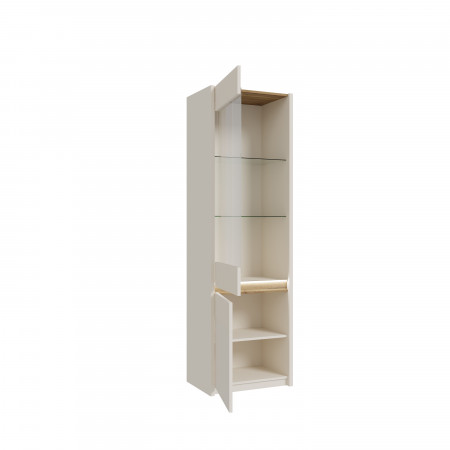 Витрина с освещением Л/П Forte OAK SQUERE OSQV811B песочный