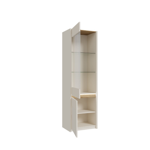Витрина с освещением Л/П Forte OAK SQUERE OSQV811B песочный