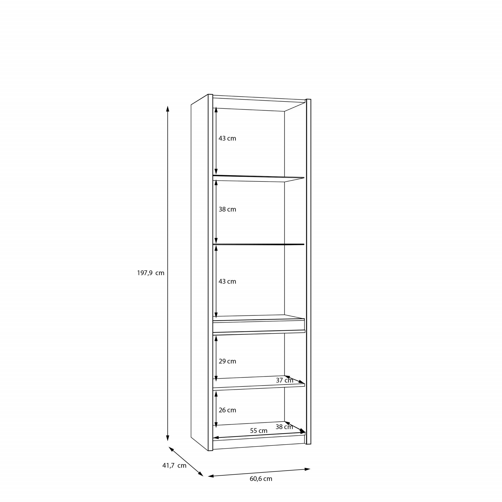 Витрина с освещением Л/П Forte OAK SQUERE OSQV811B песочный