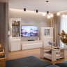 Витрина с освещением Л/П Forte OAK SQUERE OSQV811B песочный