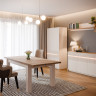 Витрина с освещением Л/П Forte OAK SQUERE OSQV811B песочный