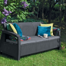 Диван пластиковый садовый  ECO- Keter Corfu Love seat max серый