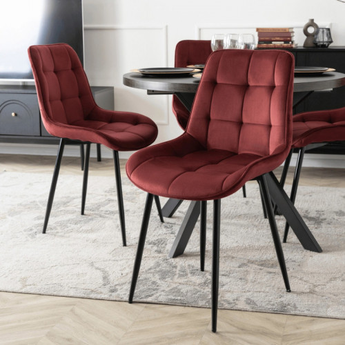 Стул обеденный MEBEL ELITE CHRIS бордо велюр