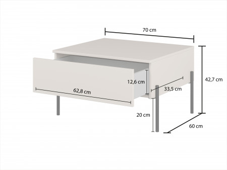 Стол кофейный Helvetia ORE 24LKOG98 (дуб Линдберга/кашемир)