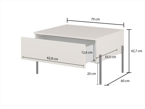 Стол кофейный Helvetia ORE 24LKOG98 (дуб Линдберга/кашемир)