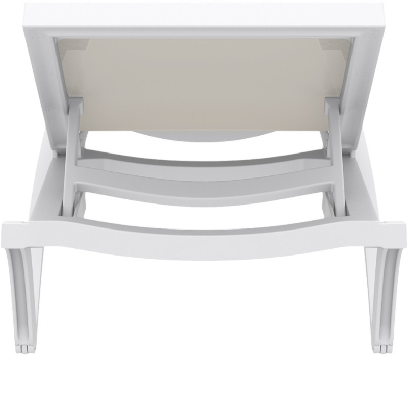 Шезлонг из полипропилена Siesta Pacific (белый/бежевый)