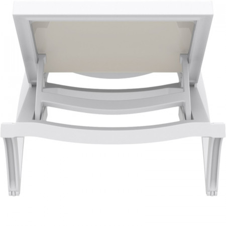 Шезлонг из полипропилена Siesta Pacific (белый/бежевый)