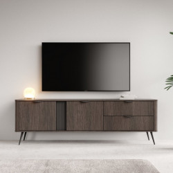 Тумба под ТВ Perfect home Veris 2D2S/195 (дуб дунин / черный)