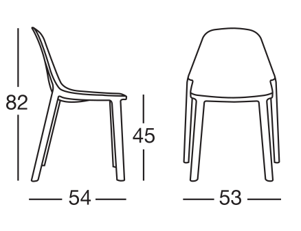 Стул уличный VLL- SCAB Più 2336 (красный, антрацит, тортора, белый)