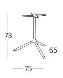 База для стола VLL- SCAB Tripé Maxi H73 (черный; антрацит)