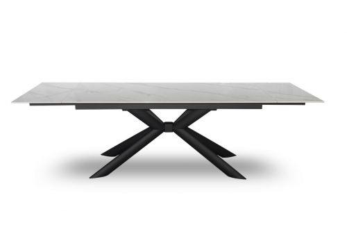 Стол модерн super premium ceramic  Evro- Vitoria SNOW MOUNTAIN STONE глянцевая кераміка T7094C-1826, 180-260*90 