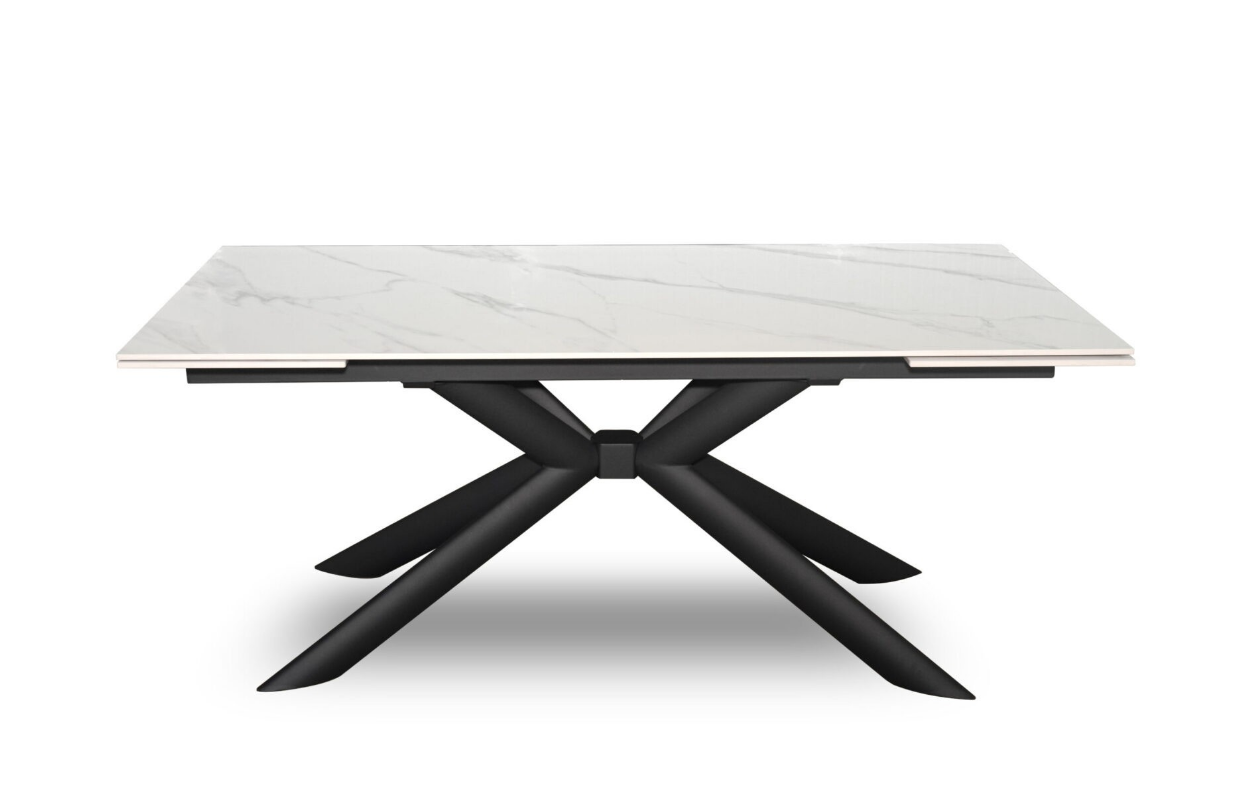 Стол модерн super premium ceramic  Evro- Vitoria SNOW MOUNTAIN STONE глянцевая кераміка T7094C-1826, 180-260*90 