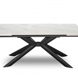 Стол модерн super premium ceramic  Evro- Vitoria SNOW MOUNTAIN STONE глянцевая кераміка T7094C-1826, 180-260*90 