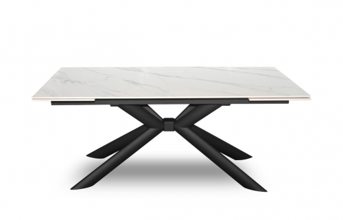 Стол модерн super premium ceramic  Evro- Vitoria SNOW MOUNTAIN STONE глянцевая кераміка T7094C-1826, 180-260*90 