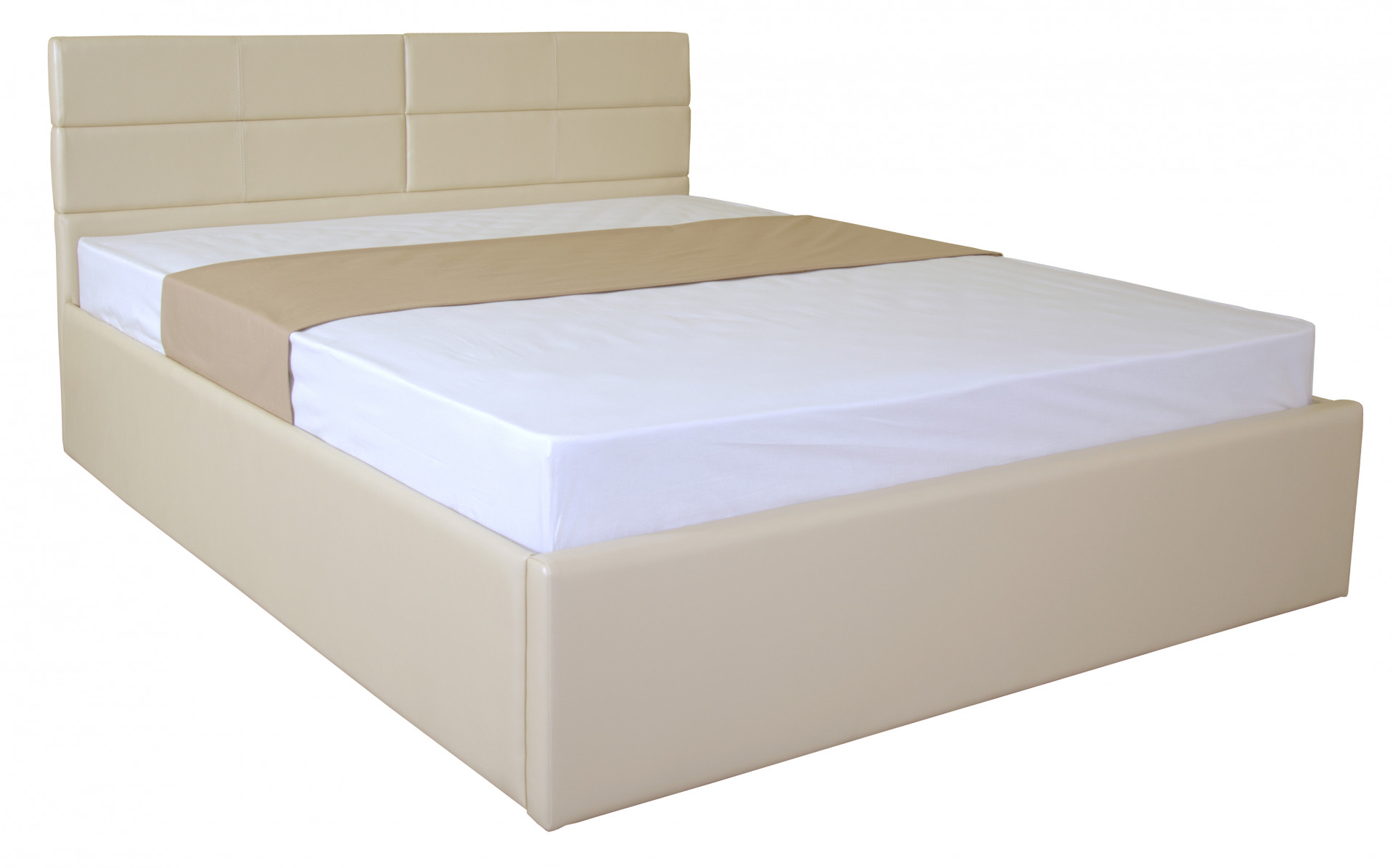 Кровать мягкая с подъемным механизмом TPRO- LAGUNA lift 1600x2000 beige E2295