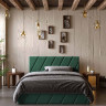 Двуспальная мягкая кровать VRN-  PALERMO (зеленый, бордо)