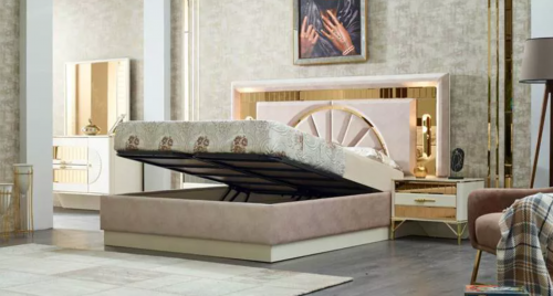 Спальный комплект Art-Deco EXI- Ташкент с кроватью 180*200 и 6-дверным шкафом