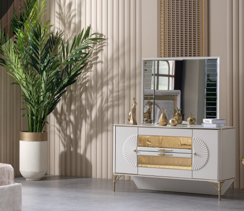 Спальный комплект Art-Deco EXI- Ташкент с кроватью 180*200 и 6-дверным шкафом