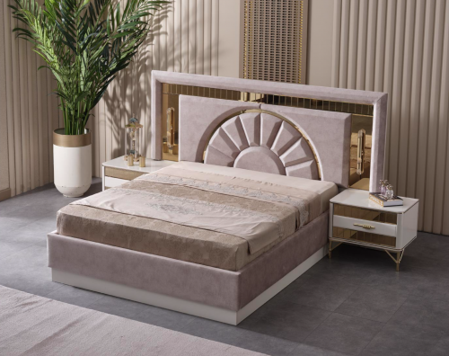 Спальный комплект Art-Deco EXI- Ташкент с кроватью 180*200 и 6-дверным шкафом