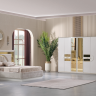 Спальный комплект Art-Deco EXI- Ташкент с кроватью 180*200 и 6-дверным шкафом