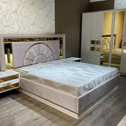 Спальный комплект Art-Deco EXI- Ташкент с кроватью 180*200 и 6-дверным шкафом