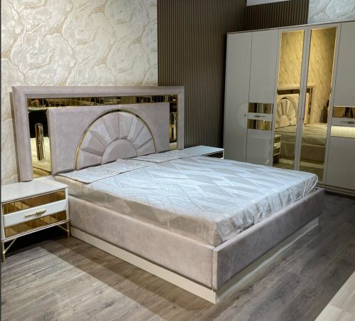 Спальный комплект Art-Deco EXI- Ташкент с кроватью 180*200 и 6-дверным шкафом