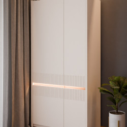 Шкаф с освещением Forte OAK SQUERE OSQS821B песочный