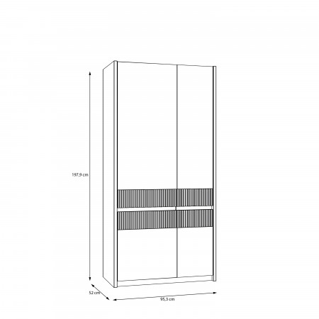 Шкаф с освещением Forte OAK SQUERE OSQS821B песочный