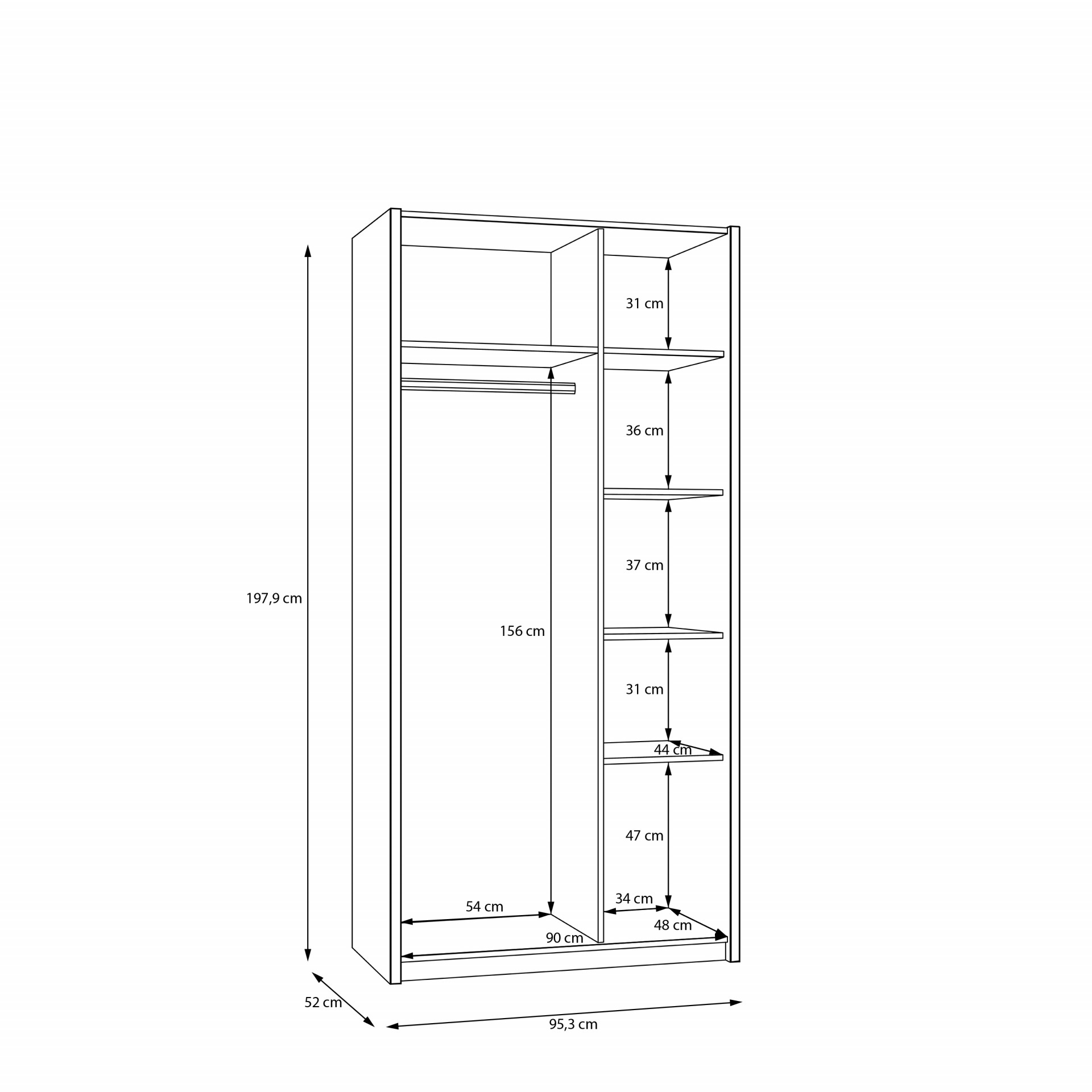 Шкаф с освещением Forte OAK SQUERE OSQS821B песочный