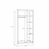 Шкаф с освещением Forte OAK SQUERE OSQS821B песочный