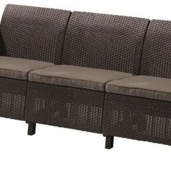 Диван пластиковый садовый  ECO- Keter Corfu Love seat max коричневый