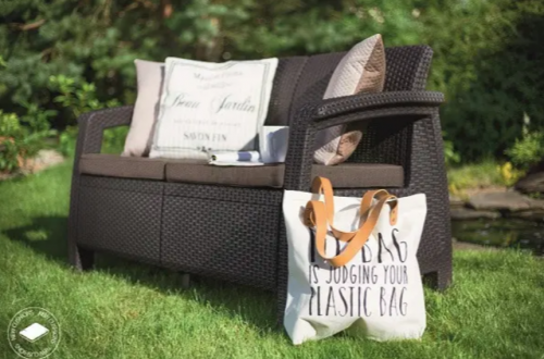 Диван пластиковый садовый  ECO- Keter Corfu Love seat max коричневый