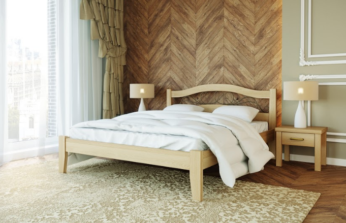 Кровать деревянная двуспальная MGP- Афина 1