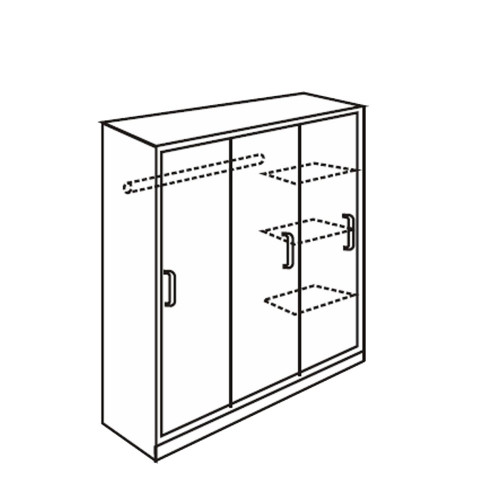 IDEA Шкаф с раздвижными дверями 3323 белый