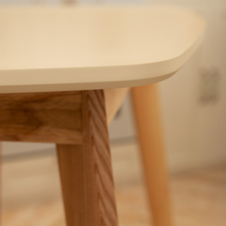 Кухонный комплект Ont- Винцензо 120 бежевый прямоугольный стол + 4 Стула Classic (Осако)