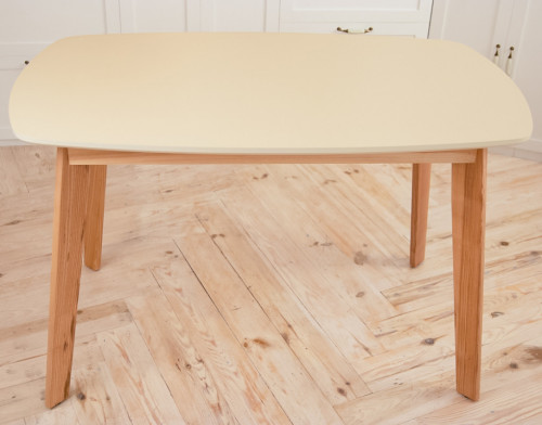 Кухонный комплект Ont- Винцензо 120 бежевый прямоугольный стол + 4 Стула Classic (Осако)