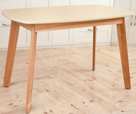 Кухонный комплект Ont- Винцензо 120 бежевый прямоугольный стол + 4 Стула Classic (Осако)