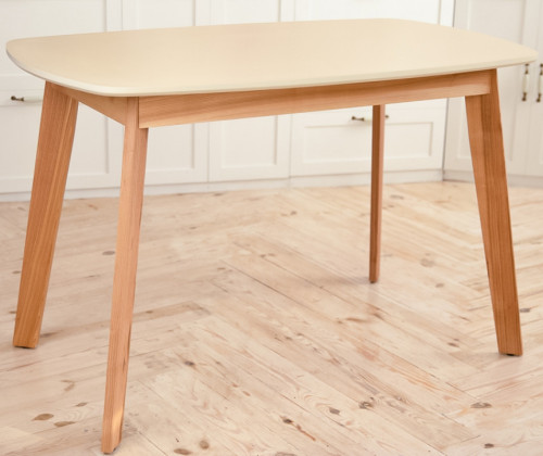 Кухонный комплект Ont- Винцензо 120 бежевый прямоугольный стол + 4 Стула Classic (Осако)