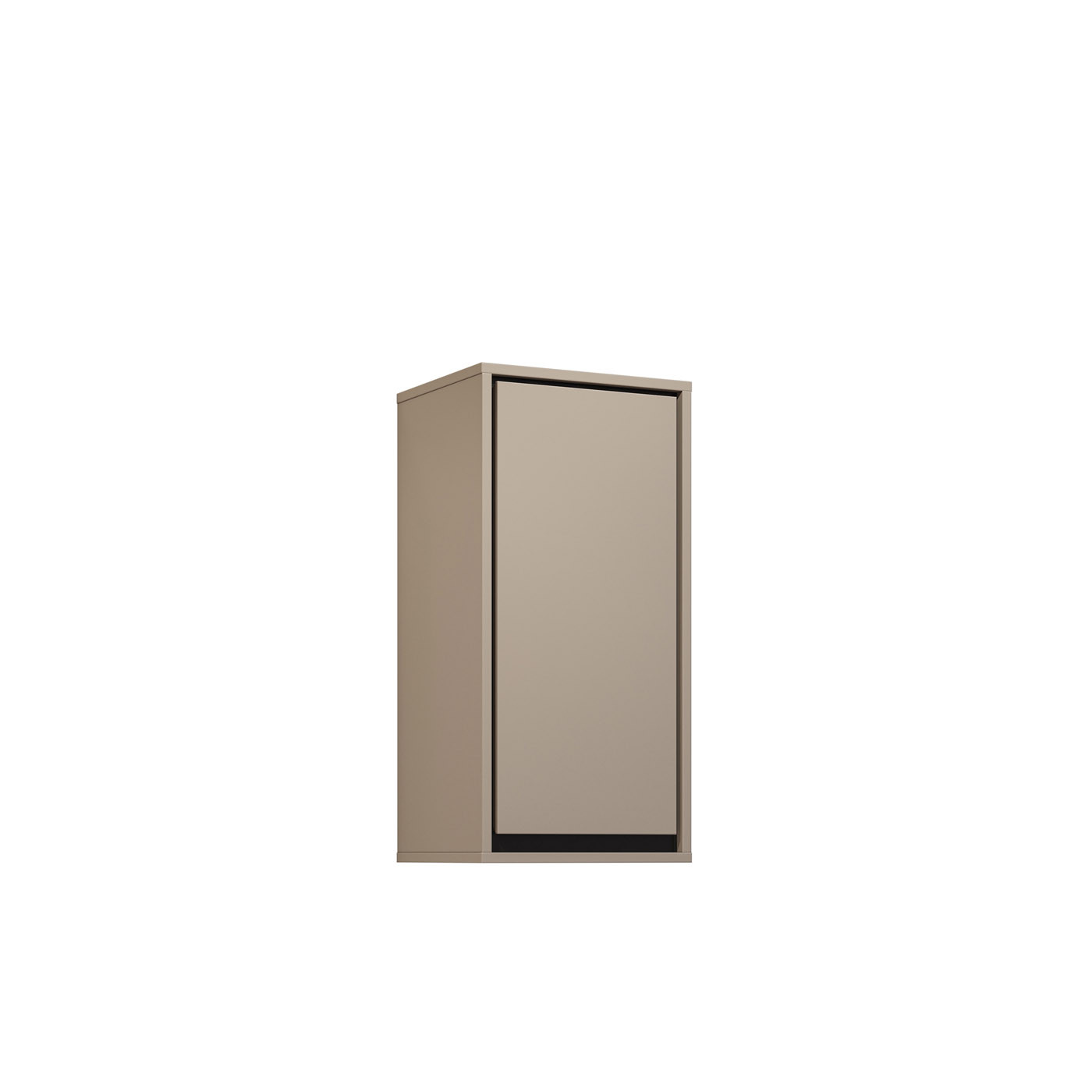 Шкаф настенный на 1 дверь для ванной Helvetia IRVINE 30CWNP03 (конго/черный)