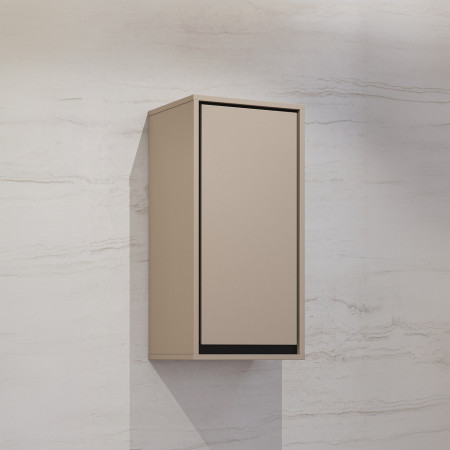 Шкаф настенный на 1 дверь для ванной Helvetia IRVINE 30CWNP03 (конго/черный)